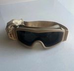 Paintballing Military Style Ski Goggles Beige/Black Dark Spare Lens & Pouch