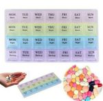 Weekly Daily Pill Box Organiser Medicine Tablet Storage Dispenser 7 Day 3 Times