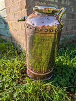 ANTIQUE BRASS "SAFEX " FIRE EXTINGUISHER