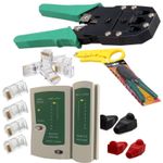 Network LAN Kit Cat5e Cat6 RJ45 RJ11 Cable Tester Cutter Crimper Crimping Tool