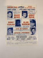 1970 Wembley Boxing Programme Joe Bugner Chuck Wepner Multiple Signatures