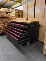 US PRO TOOL CHEST BOX BENCH BLACK 61" FINANCE AVAILABLE! Soft Close Drawers