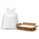 Medium Duty Refuse Sacks White Bin Bags Rubbish Waste 100L Recycled