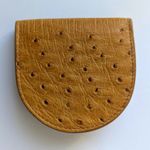 Vintage Gucci Brown Ostrich Leather Coin Purse Wallet