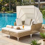 Outdoor Daybed with Retractable Canopy