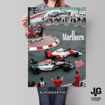 Ayrton Senna Inspired Formula One F1 Print - wall art poster A4 A3 A2 A1