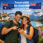 Travel eSIM for Australia - 18GB of Data Valid for 30 Days - Same day delivery