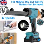 Electric Cordless Caulking Gun for Makita 18V LXT Battery, W/LED Light 6 Speed
