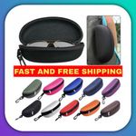 Portable Zipper Eye Glasses Sunglasses Hard Case Box Protector Large Hold Gift.