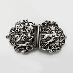 Victorian Novelty Hunting Nurses Buckle Sterling Silver London 1898 W Hutton
