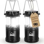 Camping Lantern Battery Operated 300 Lumen Collapsible Night Light Tent Lamp X2