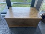 Antique Style Pine Farmhouse Style Blanket Box