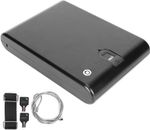 Biometric Fingerprint Safe Box with Spare Key, Portable Safes for Storaging Valu
