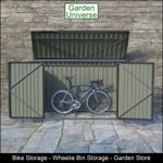 Bicycle Store 3 Wheelie Bin Storage Bike Shed by Garden Universe Grey Secure