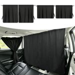 4PCS Car Window Privacy Curtains Sun Shade Black for Travel Camping Cover Set UK
