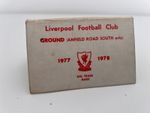 Liverpool FC. Season Ticket book 1977/8 European Cup Winners Bob Paisley era