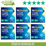 6x - NiQuitin Clear 21mg Patches Step One 7 Pack 100% ORIGINAL ⭐⭐⭐⭐⭐