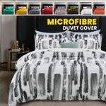 Luxury Reversible Duvet Cover Quilt Covers Bedding Set Single Double King Size