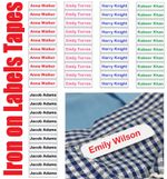 25 Iron on Name Labels for Clothes, Property School Uniform Care Home Kids