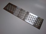 400mm x 100mm Vintage Vent Grille To Cover Hole 370 x 70mm Brushed Stainless