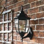 Deluxe "Acorn" Black Victorian Wall Lantern Outdoor Garden Lighting - IP44