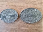 Rare Antique Presbyterian Church in Ireland Communion Token x 2 