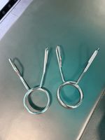 2 Chrome Olympic Barbell Spring Collars 2 inch 50mm Bar Clips Weightlifting Gym