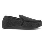 The Slipper Company Mens Slippers Grey Adults Moccasin Fleece Lined SIZE