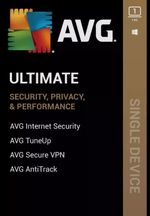 AVG Ultimate Windows VPN AntiTrack Tuneup Security 1 Device 1 Year 5Min Delivery