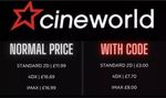 2 X Cineworld Cinema Ticket - QUICK DELIVERY - Fri Sat Sun - Read Description