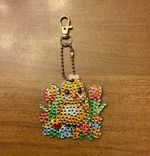 Diamond Art Bird Floral Rhinestone Key Chain Metal Acrylic Keyring Multicolor
