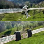 Poly Tape 20mm Connector Joiner Litzclip Electric Fencing Repair Clamp 