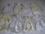 Pretty ivory or white satin pouch bag ideal wedding ring instead of ring cushion