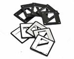 10 x Glassless slide mounts 5x5/24x36 Hinged Slide Mounts 35mm CSII mounts