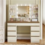 Dressing Table With Led Mirror Drawers Set Makeup Desk Vanity Table Lights