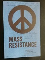 VINTAGE POSTER , MASS RESISTANCE FLYER , PEACE PROTEST , COLD WAR Reproduction 