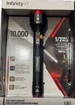 Infinity X1 10000lm Dual-Power LED Torch Rechargeable Batteries Included