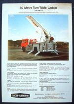 HCB ANGUS 30 METRE TURN-TABLE LADDER FIRE ENGINE SALES BROCHURE