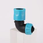 Garden Hose Elbow Connector 90-Degree Angle Fitting Quick-Connect Corner Adapter