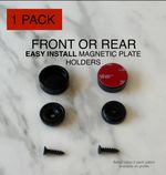 Magnetic numberplate holders | Set of 2 Front or back | Use existing holes 