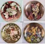 Set of 4 Fine Bone China Flower Fairies Collectors Plates with original boxes.