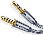 Essager 3.5mm Stereo Jack Audio Aux Braided Cable Male to Male. 0.5m - 5m