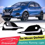 LED DRL for Nissan Qashqai 17-21 Daytime Running Light with Dynamic Turn Signal