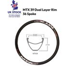 MTX39 Rim 36 holes 27.5" Heavy Duty Ebike, Cargo, Tandem, Delivery