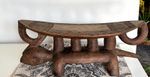 Antique wood carved African stool or ceremonial bench