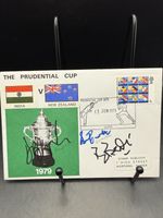 India 1979 World Cup v New Zealand FDC Hand Signed x 3-From Collectors Estate