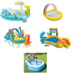 PLAY CENTER PADDLING POOL INFLATABLE KIDS OUTDOOR SWIMMING POOL WATER SLIDE