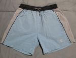 Brokig Mens Shorts Drawstring XXL Grey Blue