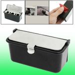 Universal Metal Lid Adhesive Car Cigarette Ashtray Holder Box Black Pack of 1