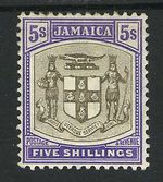 M13376 Jamaica 1905 SG45 - 5/- grey & violet
